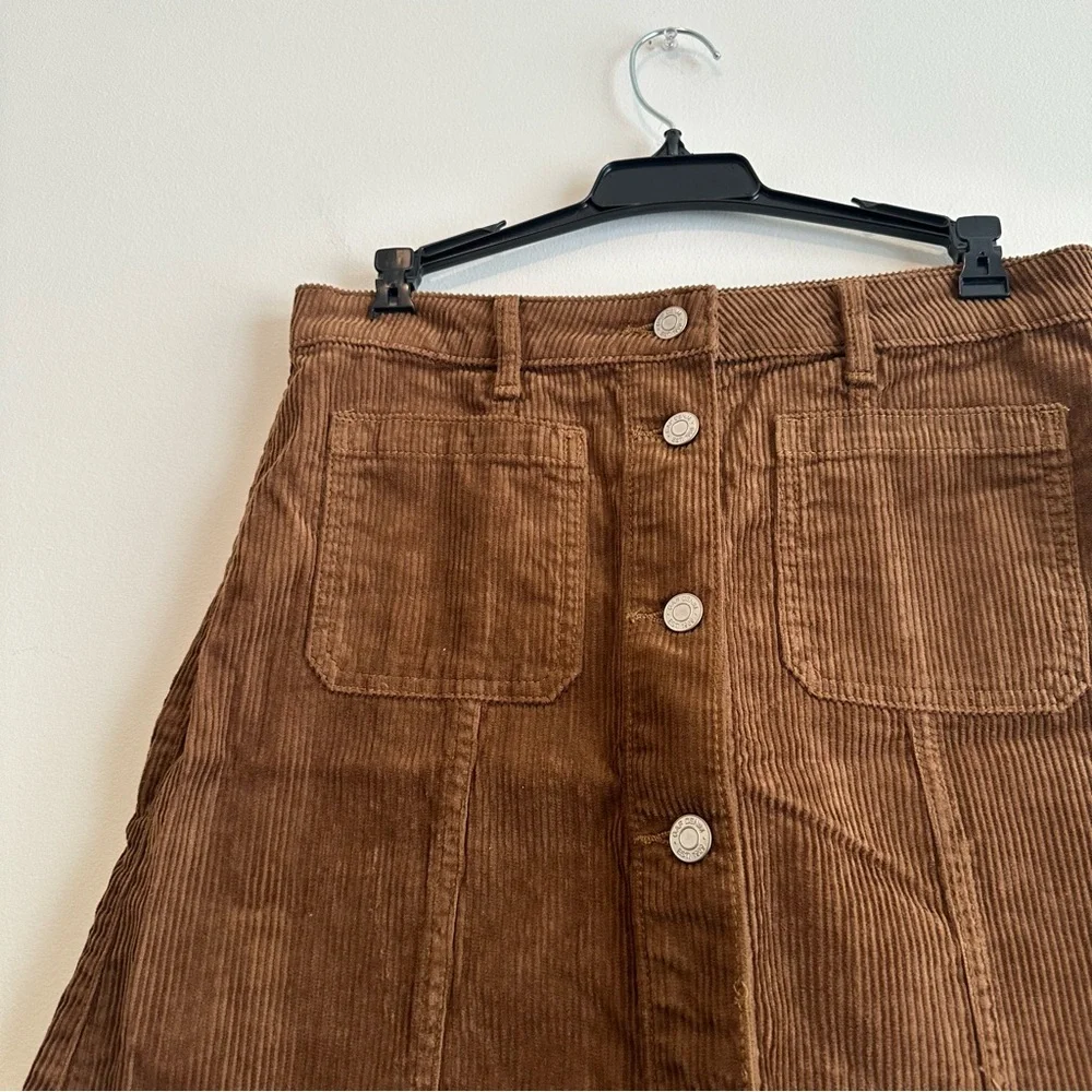 GAP NWT Elegant Brown Corduroy A-Line Skirt - Picture 2 of 10